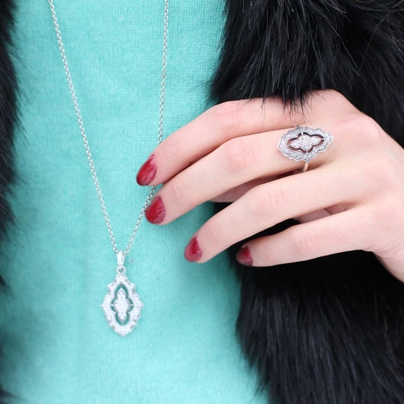 Pandora Sparkling Lace Ring SZ 6  RARE  #190917CZ - Picture 7 of 7